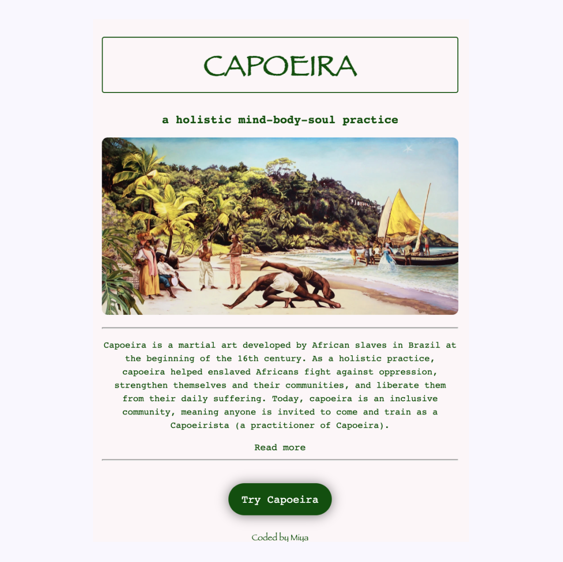 Miya's Capoeira Project